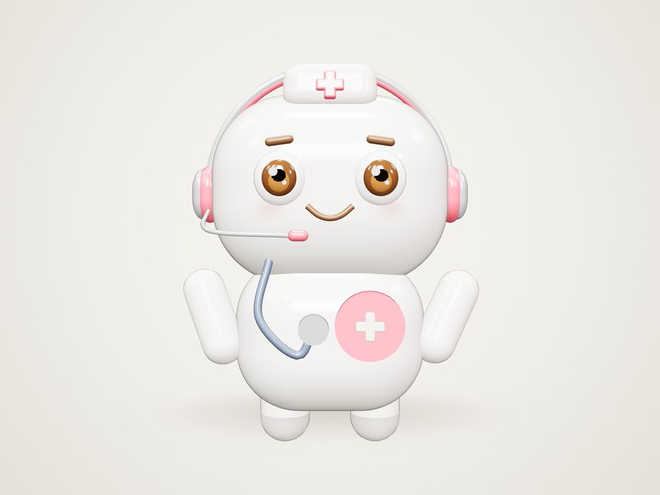 Multi-Specialty Hospital & OPD 3D Mascot